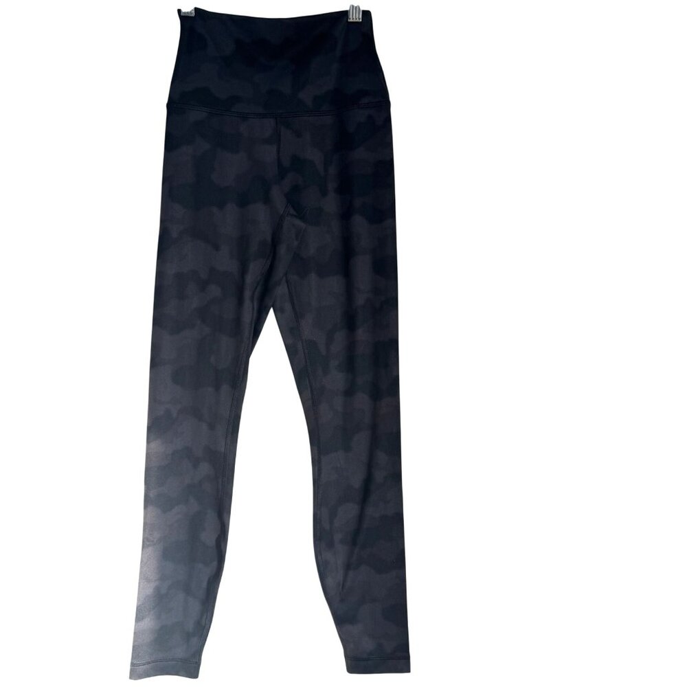 90 Degree By Reflex Black Camo High-Waisted Compression Leggings XS Polyester &